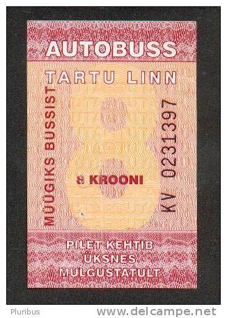 ESTONIA TARTU BUS TICKET - Europe