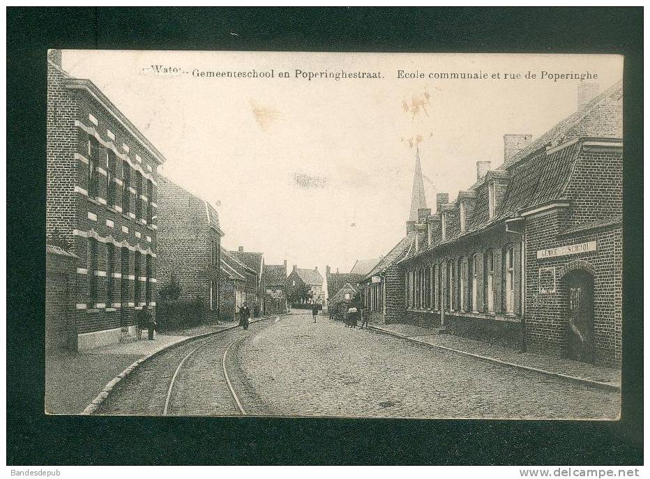 Belgique - WATOU - Ecole Communale Et Rue De Poperinghe (Poperinge Gemeenteschool Boerhave De Bruyne) - Poperinge