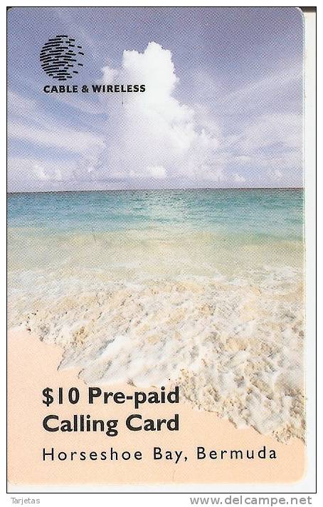 TARJETA DE BERMUDAS DE UNA PLAYA $10 CABLE & WIRELESS - Bermuda