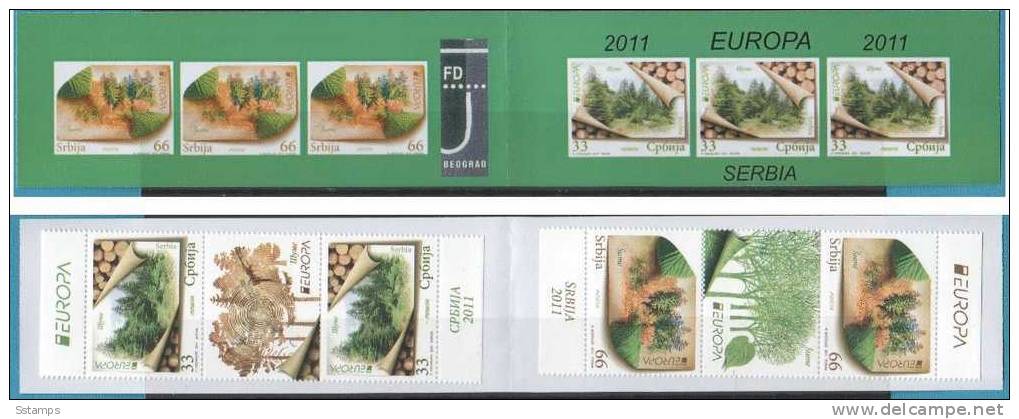 2011SRB  EUROPA CEPT FORESTS  SERBIEN SERBIA SRBIJA TYP II  CARNET BOOKLET - 2011