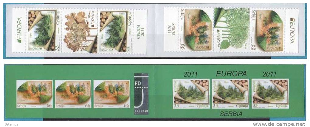 2011SRB  EUROPA CEPT FORESTS  SERBIEN SERBIA SRBIJA TIP II  BOOKLET - 2011