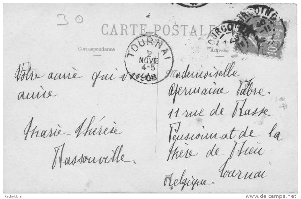 TOURCOING " CARTE PHOTO " Correspondanceau Dos Et Tampon Voir 2éme Scan - Tourcoing