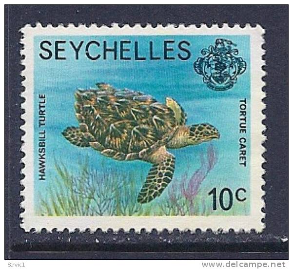 Seychelles, Scott  #389 Unused No Gum Hawksbill Turtle, 1977 - Seychelles (1976-...)