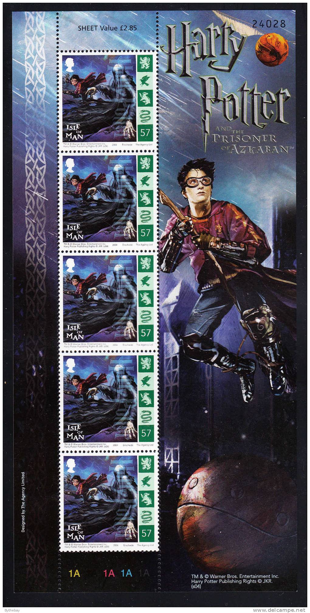 Isle Of Man MNH Scott #1080 Minisheet Of 5 57p Harry And Dementor - 'Harry Potter And The Prisoner Of Azkaban' - Man (Eiland)