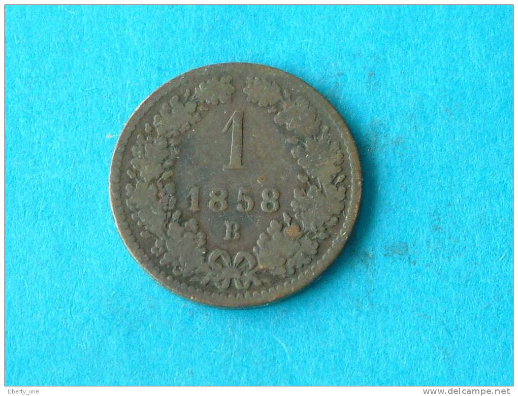 1858 B - 1 KREUZER - KM 2186 ( For Grade, Please See Photo ) ! - Autriche