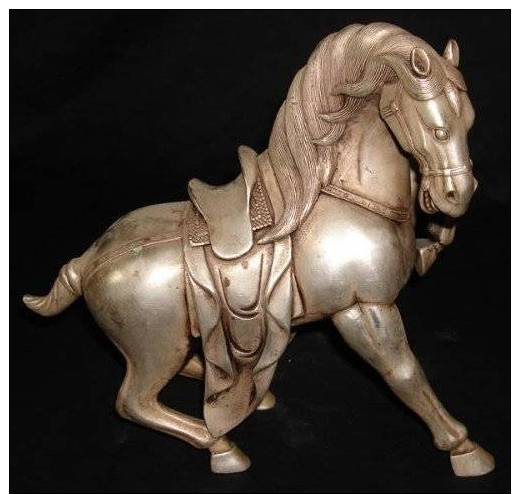 Collection Qing Dynasty Silver Horse Statue - Other & Unclassified