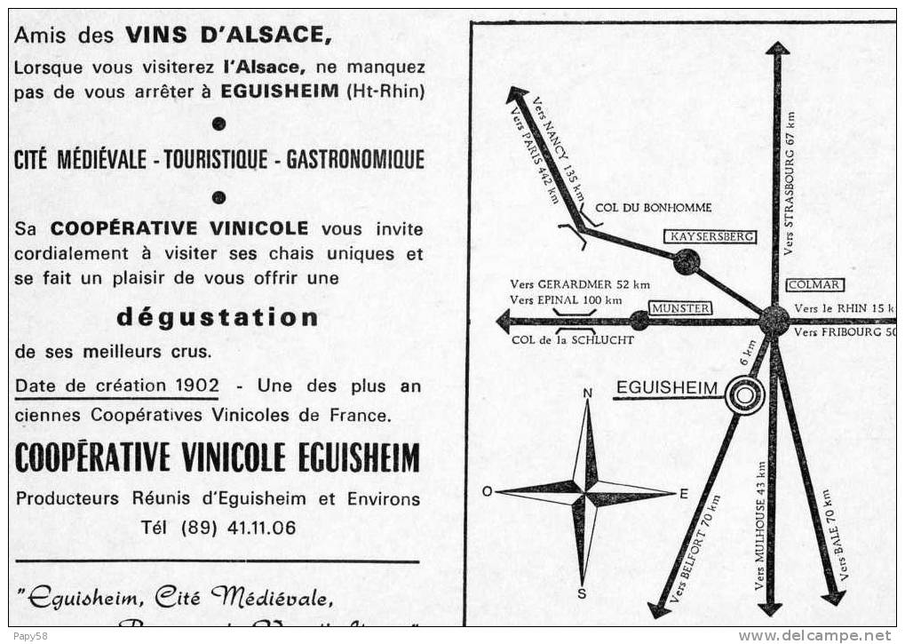 Thèmes > Publicité Vins D Alsace Cooperative Vinicole Eguisheim " Verso 5 Vues" - Publicité