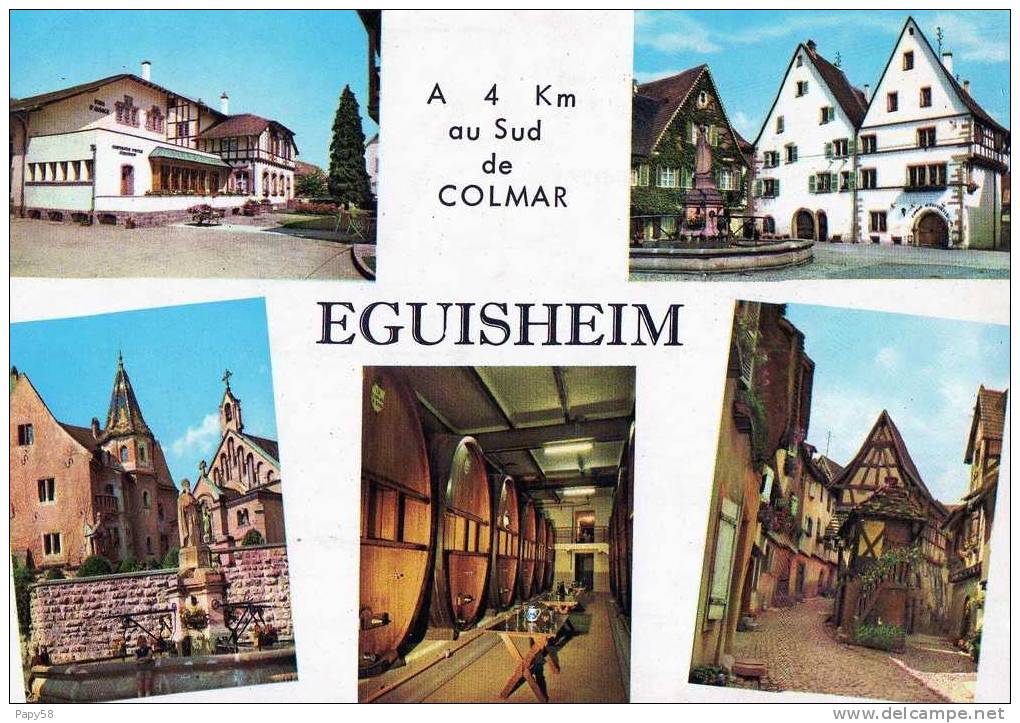 Thèmes > Publicité Vins D Alsace Cooperative Vinicole Eguisheim " Verso 5 Vues" - Publicité