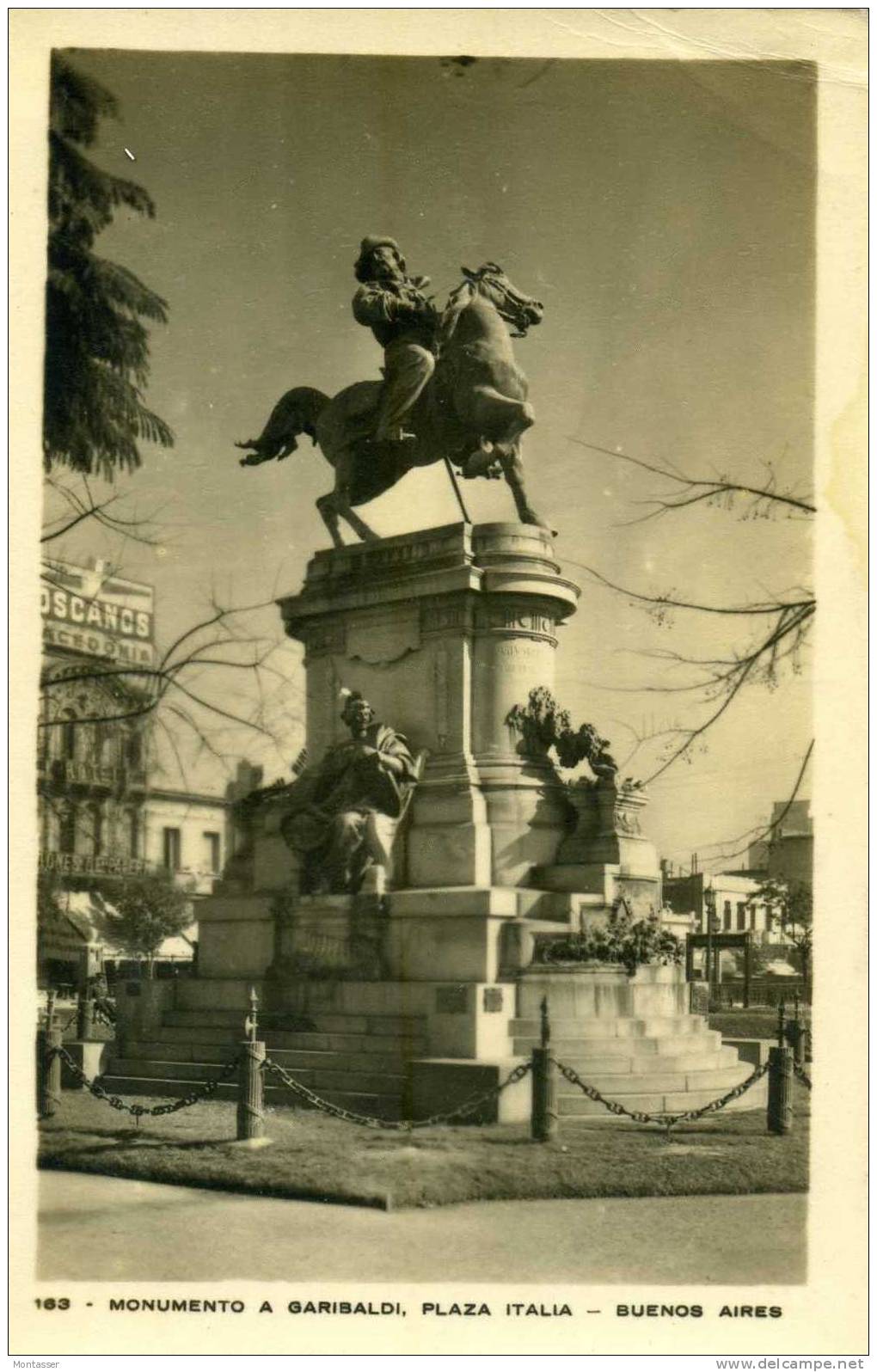 BUENOS AIRES. Monumento A GARIBALDI, Plaza Italia. Posted For TRIESTE In 1953 - Argentina