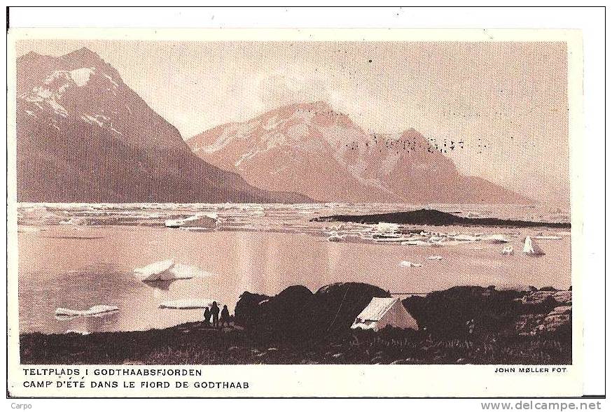 Camp D'été Dans Le Fiord De Godthaab. (Tampon Au Dos : Pavillon Du Danemark  Exposition Coloniale 1931) - Groenland