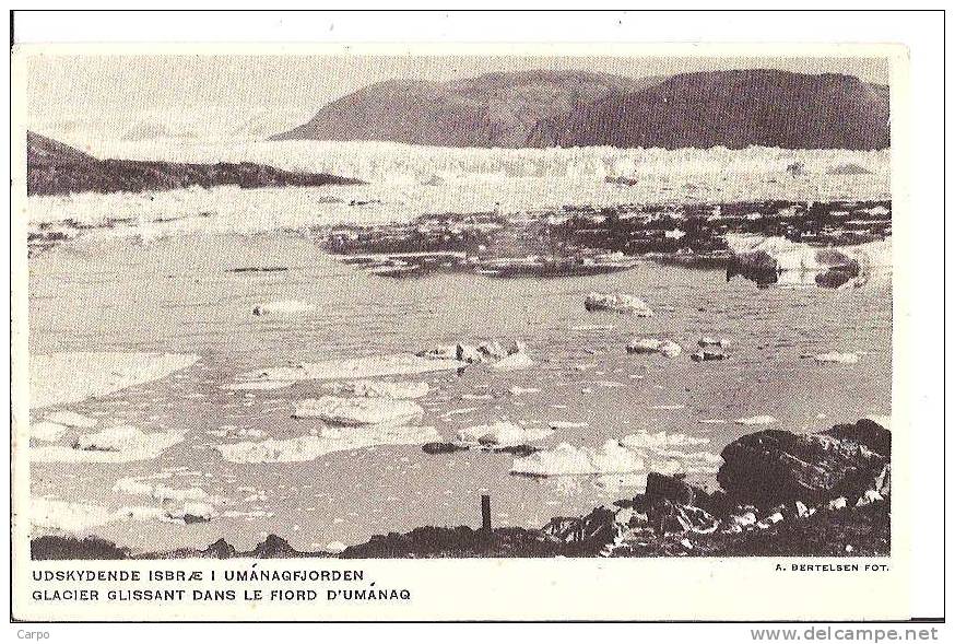 Glacier Glissant Dans Le Fiord D'Umanaq. (Tampon Au Dos : Pavillon Du Danemark  Exposition Coloniale 1931) - Groenland