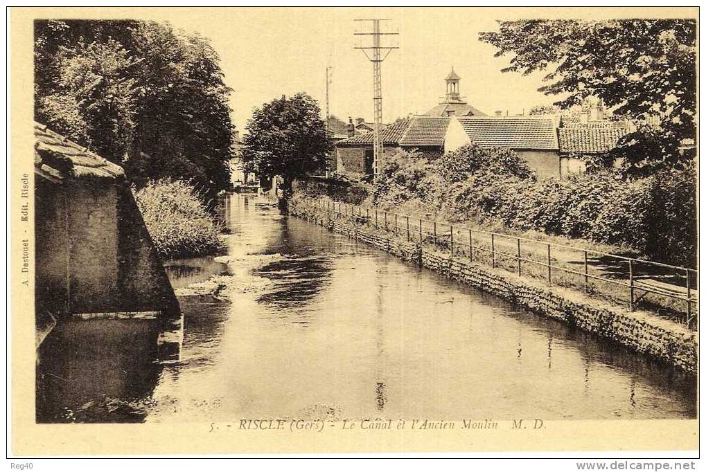 D32 - RISCLE -  Le Canal Et L' Ancien Moulin - Riscle