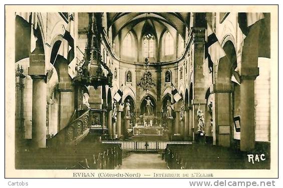 22 EVRAN Intérieur De L'Eglise - Evran