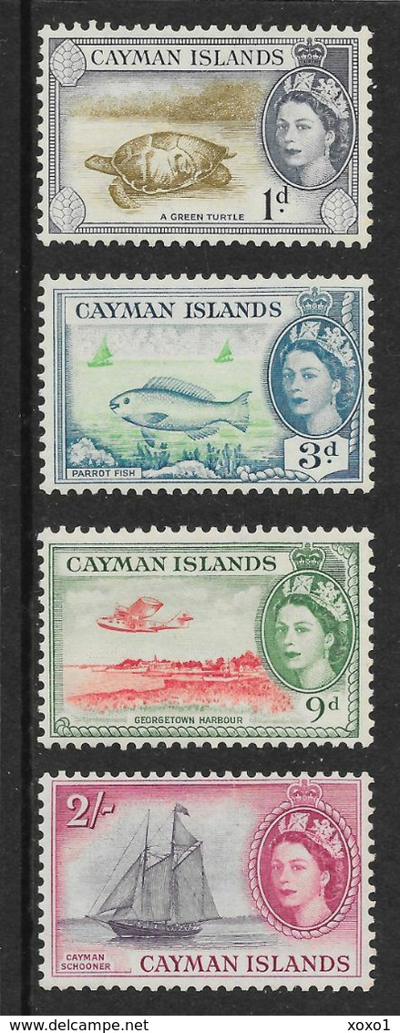Cayman Islands 1953 - 9 Kaiman Freimarken Reptiles Fishes Ships Airplanes 15v  MNH**  100,00 € - Tortues