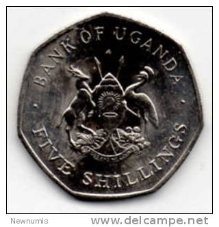 UGANDA 5 SHILLINGS 1987 - Ouganda