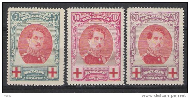 Belgie OCB 132 / 134 (*) - 1914-1915 Red Cross