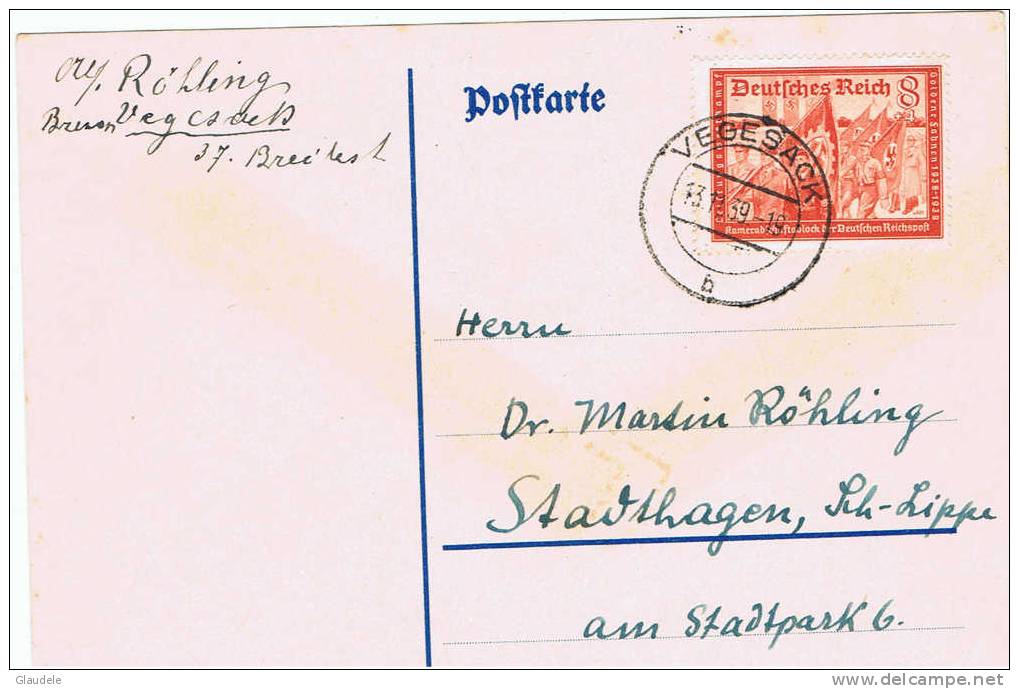 Allemagne: Carte 1939 - Storia Postale