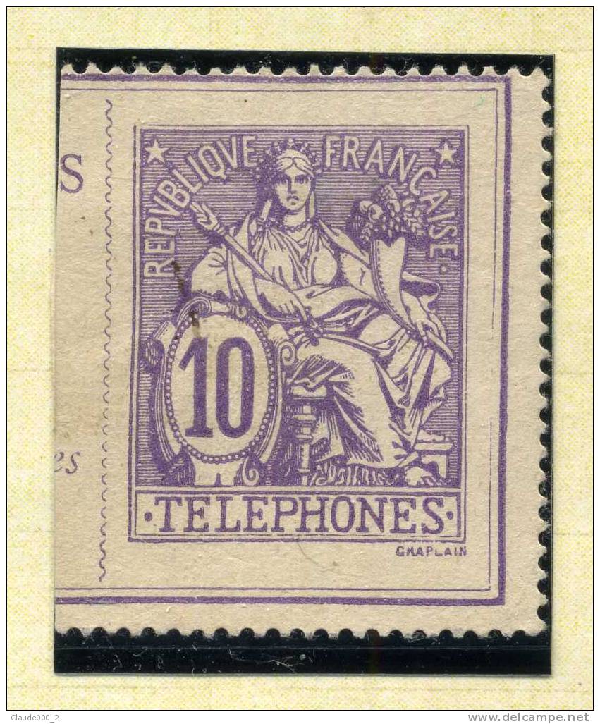 7 TIMBRES TELEPHONE ET 2 TELEGRAPHE SANS FOND DE SURETE - Telegraaf-en Telefoonzegels