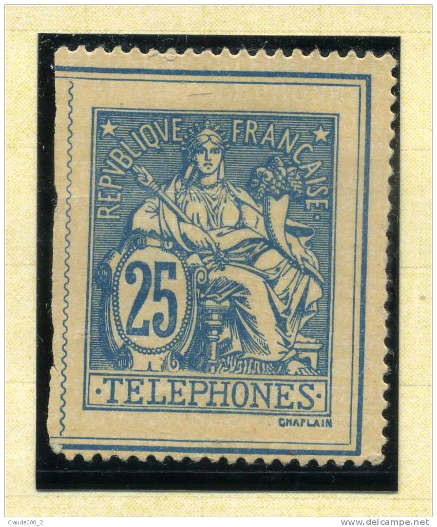 7 TIMBRES TELEPHONE ET 2 TELEGRAPHE SANS FOND DE SURETE - Telegraaf-en Telefoonzegels