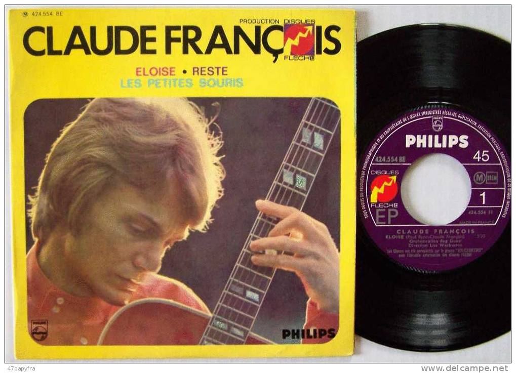 Claude FRANCOIS 45T VINYLE EP ORIGINAL BIEM En Très Bon état. Eloïse Disque Fleche N°5 Imp JAT - Disco, Pop