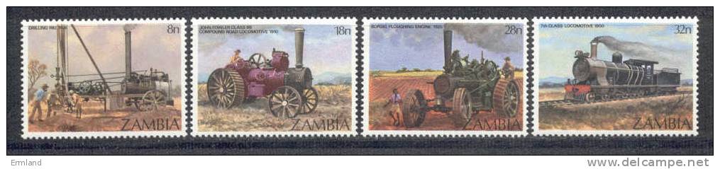 Zambia Sambia 1983 - Michel 282 - 285 ** - Eisenbahn - Zambie (1965-...)