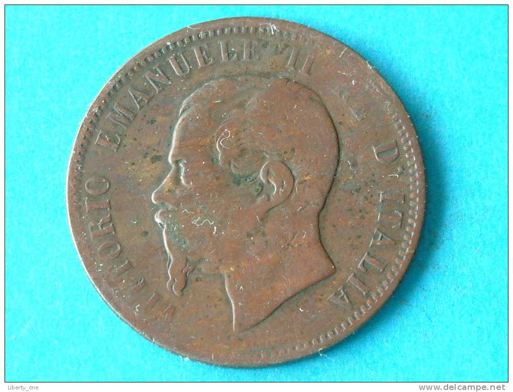 1866 M - 10 CENTESIMI / KM 11.1 ( For Grade, Please See Photo ) ! - 1861-1878 : Victor Emmanuel II