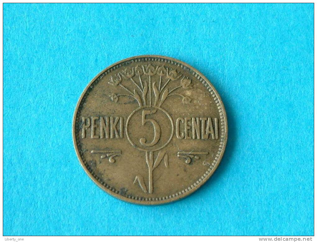 1925 - 5 CENTAI / KM 72 ( For Grade, Please See Photo ) ! - Lituanie