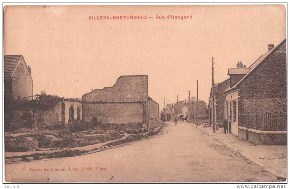 VILLERS-BRETONNEUX RUE D'HANGARD 80 SOMME - Villers Bretonneux