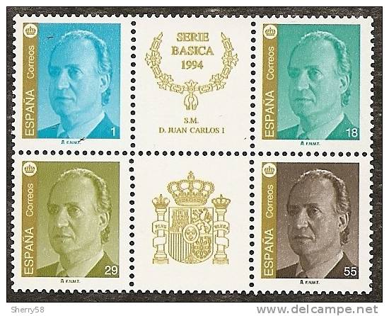 1994-ED. 3305A A 3308A-EN BLOQUE-REY JUAN CARLOS I-NUEVO - Blocks & Sheetlets & Panes