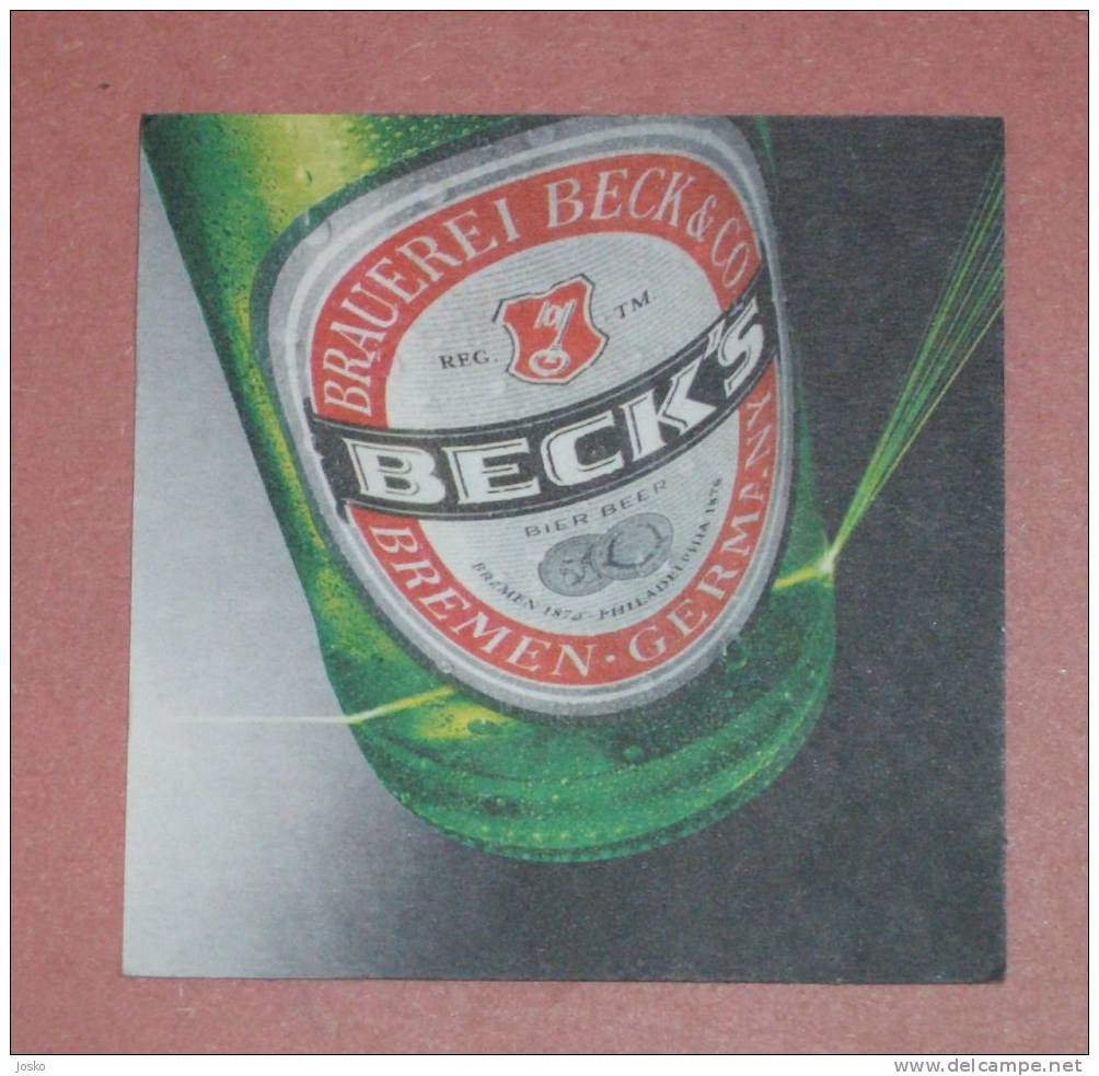 BECK`S  - Croatia * Coaster Beercoaster Coasters Beer Bière Bier Cerveza Birra Mat Sous-bock Bierdeckel Bierviltje - Beer Mats