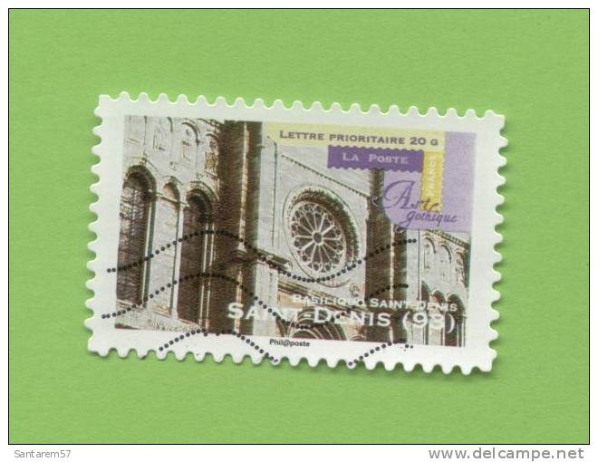 Timbre Oblitéré Used Stamp Selo Carimbado Art Gothique SAINT DENIS 93 Basilique Saint Denis FRANCE 2011 - Gebraucht