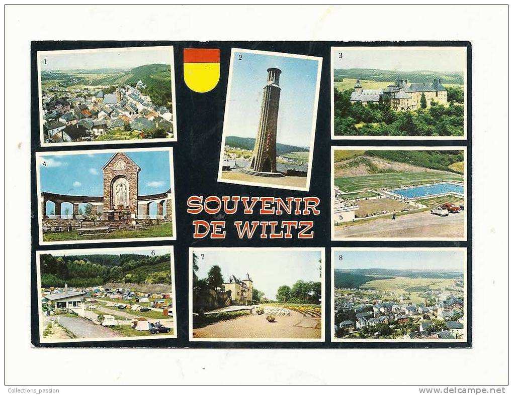 Cp, Luxembourg, Petite Suisse Luxembourgeoise, Multi-Vues Voyagée 1989 - Wiltz