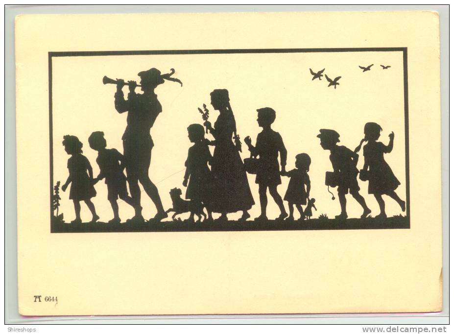 Schirmer Silhouette 6644 Piped Piper Children - Silhouetkaarten