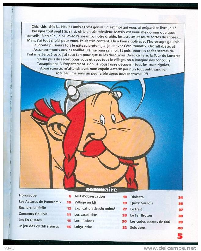 LIVRE-JEU ASTERIX (1994) Avec Jeu Des VII Familles, Complet (50 Pages), Couverture Obélix, Excellent état... - Asterix