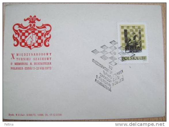 1976 POLAND COVER INTERNATIONAL MEMORIAL CHESS TOURNAMENT RUBINSTEIN - Chess