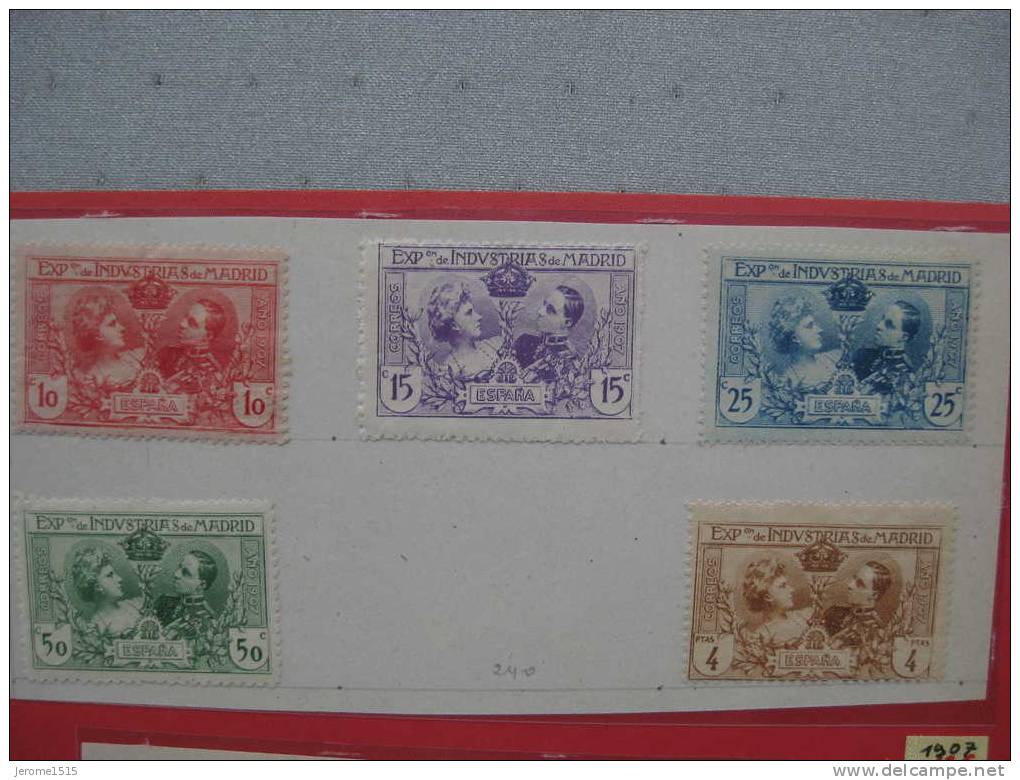 Timbres Espagne : Eposition Industriel De Madrid 1907* @ - Unused Stamps