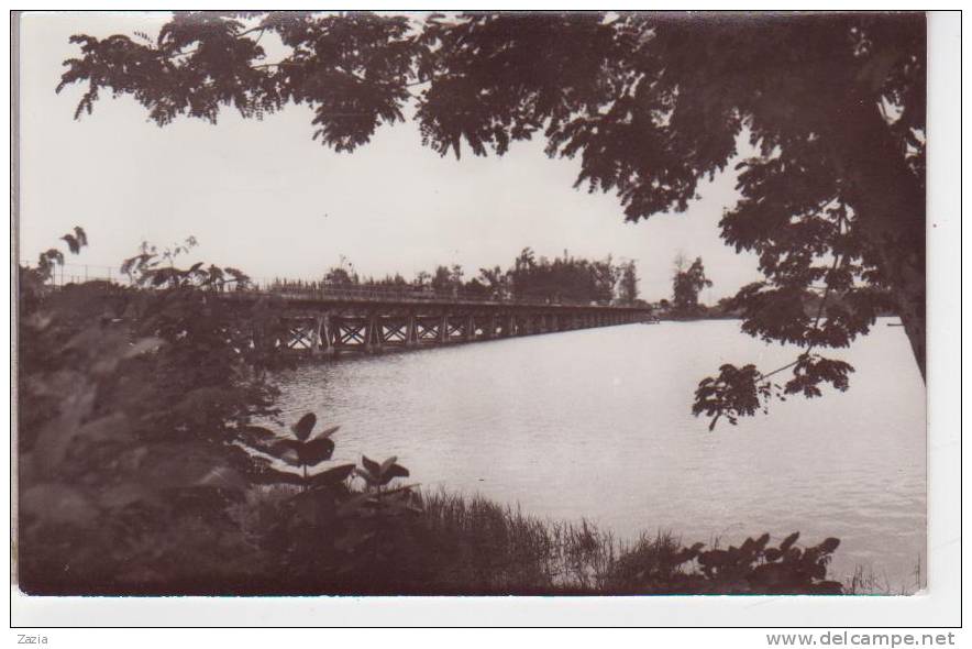 AFD.142/ COTONOU - Carte Photo Non Dentellée - Pont De Chemin De Fer - Dahomey
