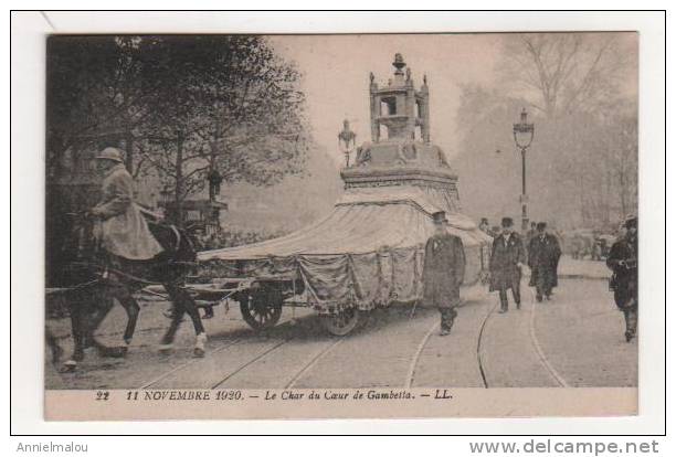 N°22 -  11 Novembre 1920  -  Le CHAR Du COEUR De GAMBETTA - Funerales