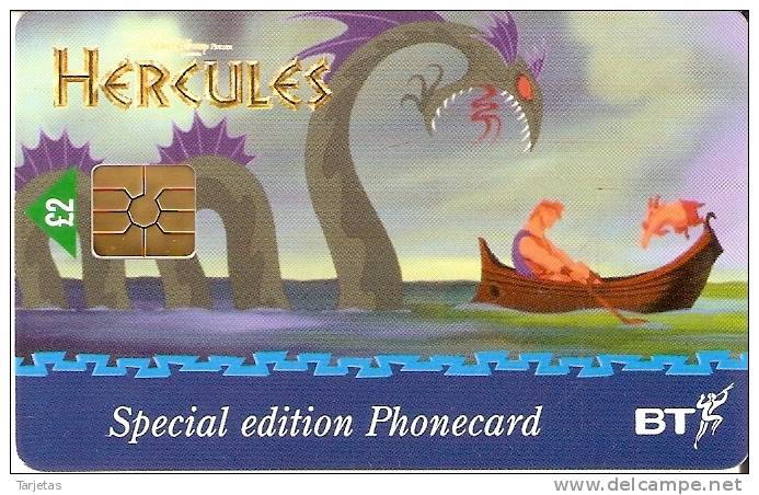 TARJETA DEL REINO UNIDO DE HERCULES (DISNEY) - BT Promotie