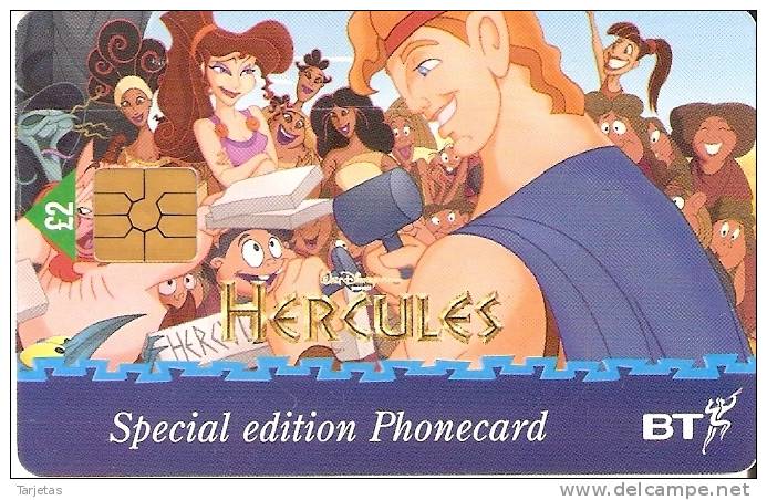 TARJETA DEL REINO UNIDO DE HERCULES (DISNEY) - BT Promotionnelles