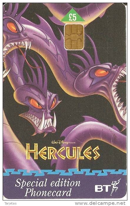 TARJETA DEL REINO UNIDO DE HERCULES (DISNEY) - BT Promotional