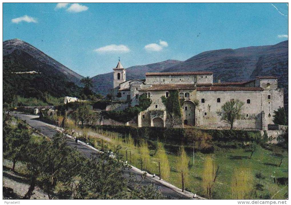 Cp , ITALIE , FOLIGNO , Abbazia Benedettina Di Santacroce In Sassovivo M. 520 - Foligno