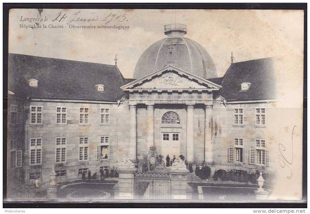 Astronomie - CPA - Observatoire Météorologique De Langres - Hopital De La Charité - 1903 - Astronomy