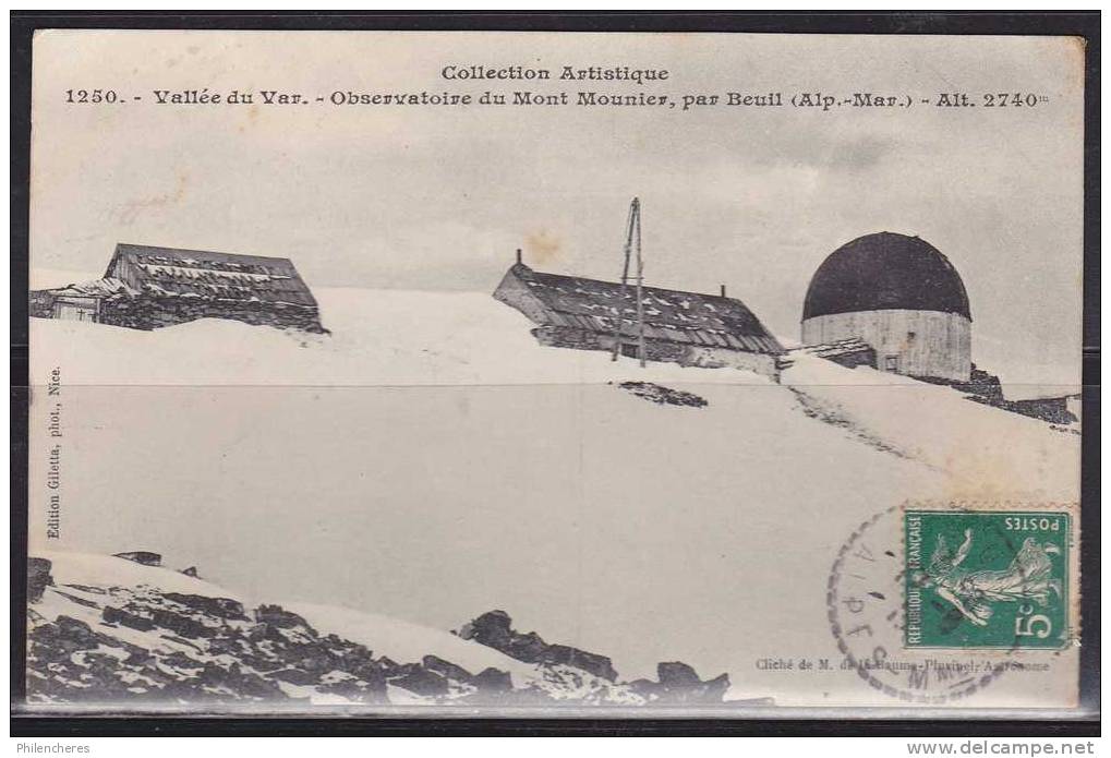 Astronomie - CPA - Observatoire Du Mont Mounier, Par Beuil, Vallée Du Var, Alpes Maritime - 1912 - Astronomy