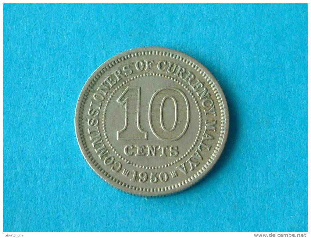 1950 - 10 CENTS ( MALAYA ) KM 8 ( For Grade, Please See Photo ) ! - Colonies