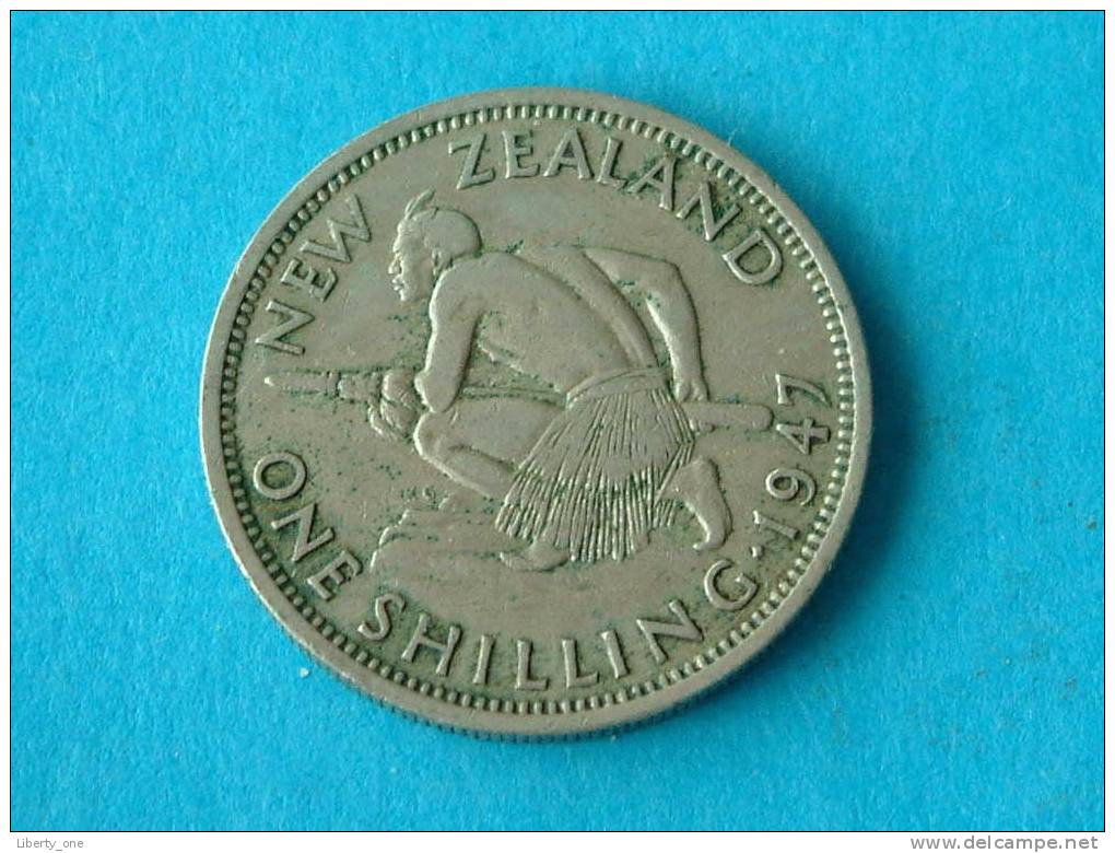 1947 - 1 SHILLING / KM 9a ( For Grade, Please See Photo ) ! - New Zealand