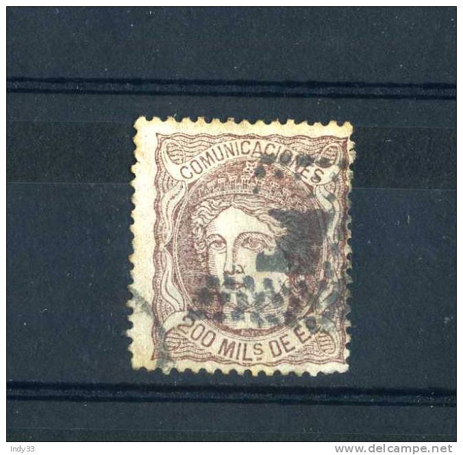 - ESPAGNE 1870 . N°109  EDIFIL OBLITERE - Used Stamps