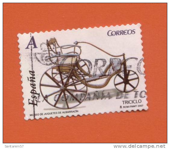 Timbre Oblitéré Used Stamp Sêlo Carimbado Triciclo Museo De Juguetes De Albarracin A ESPAGNE SPAIN ESPANHA 2007 - Errors & Oddities