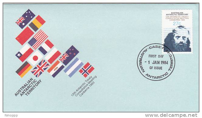 AAT 1984 12th Antarctic Treaty, Casey Base, FDC - Other & Unclassified