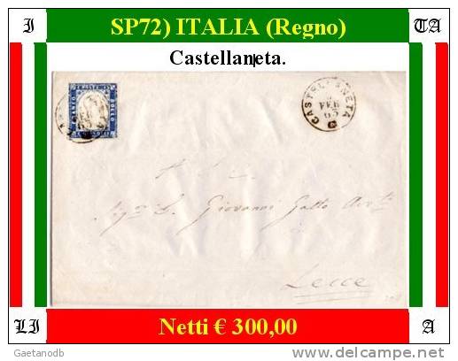 Castellaneta-00072 - N.11 Su Piego Obliterato Con Bollo Luogotenenziale Il 5 Febbraio 1863 - - Storia Postale